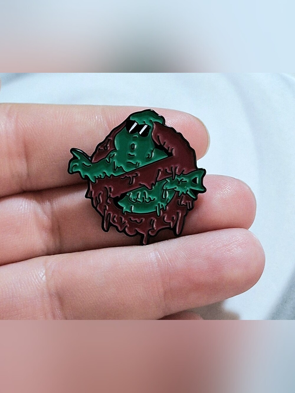 Ghostbusters Logo Slimer Enamel Pin